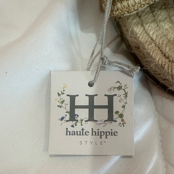 NEW Haute Hippie Tan Woven Espadrille Slides size 9 - Picture 7 of 7